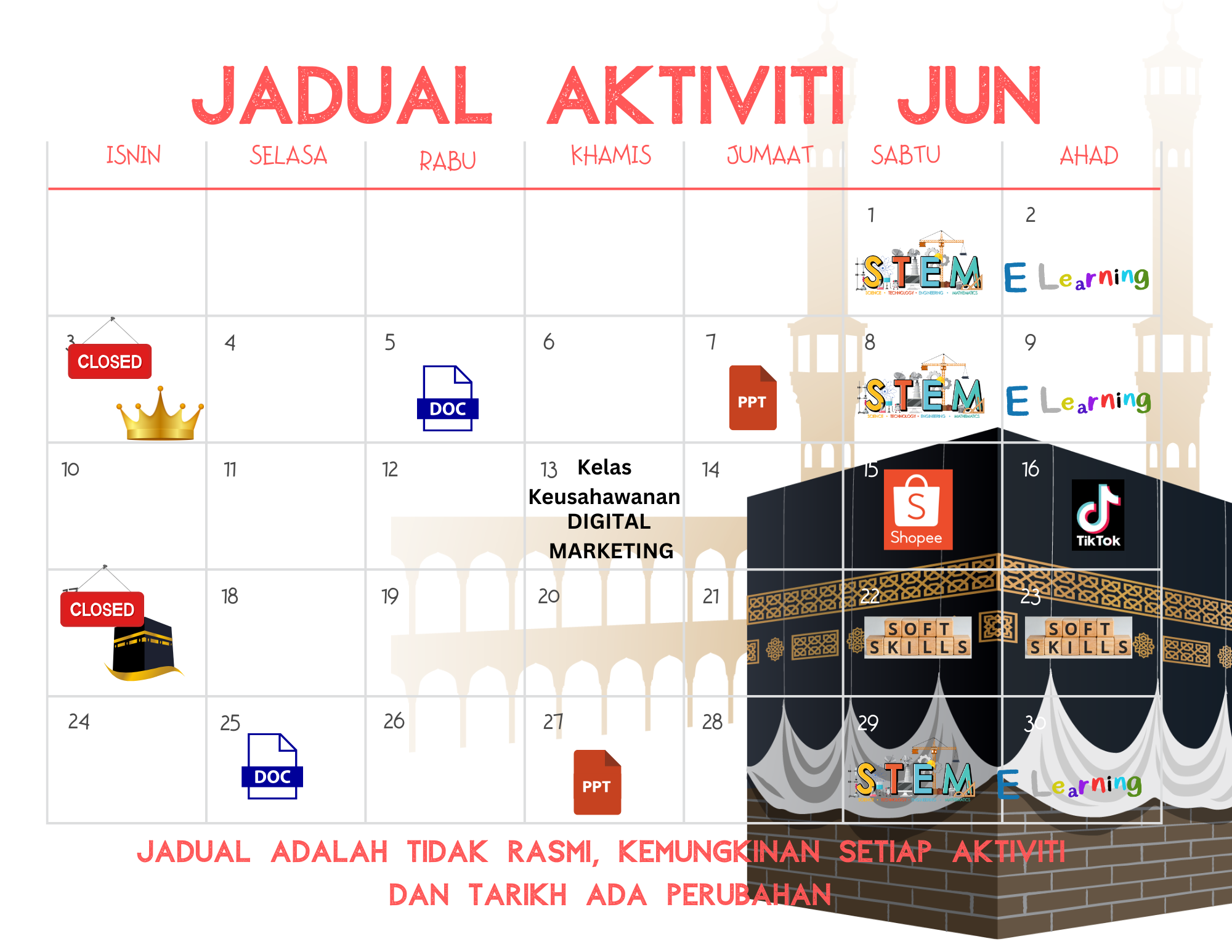 JADUAL AKTIVITI JUN 2024